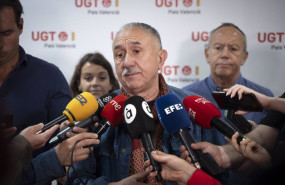 ep el secretario general de ugt pepe alvarez atiende a los medios de comunicacion previo al inicio