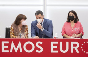 ep i d la presidenta del psoe cristina narbona el presidente del psoe pedro sanchez y la