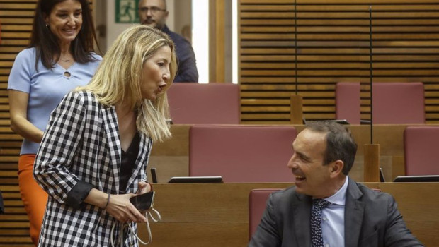 ep i d los diputados de cs ruth merino maria munoz y antonio joaquin woodward durante un debate
