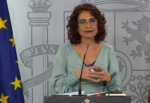 La ministra de Hacienda y portavoz del Gobierno, María Jesús Montero, durante la rueda de prensa posterior a la reunión del Consejo de Ministros celebrada el 19 de mayo. | EUROPA PRESS ep la ministra de hacienda y portavoz del gobierno maria jesus montero durante la rueda de prensa 20200519164407