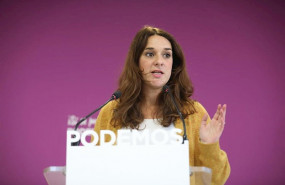 ep la portavoz de podemos noelia vera ofrece una rueda de prensa tras el consejo de coordinacion del