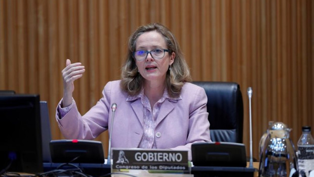 ep la vicepresidenta tercera y ministra de asuntos economicos nadia calvino en una comparecencia en