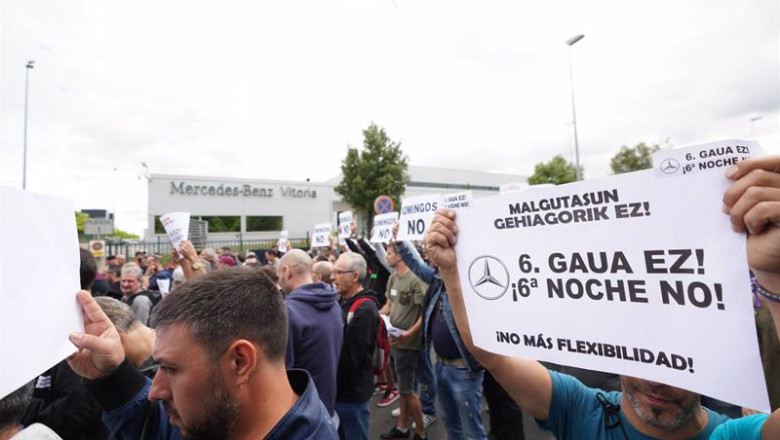 Manifestación de trabajadores de Mercedes-Benz en Vitoria-Gasteiz | Iñaki Berasaluce - Europa Press ep manifestacion de trabajadores de mercedes benz en vitoria gasteiz