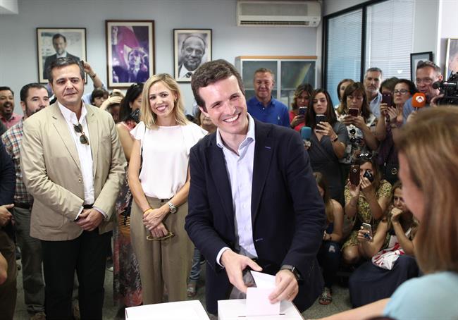 Pablo Casado vota en las primarias del PP en Madrid | EDUARDO PARRA/EUROPA PRESS ep pablo casado votalas primariasppmadrid 20180708180303