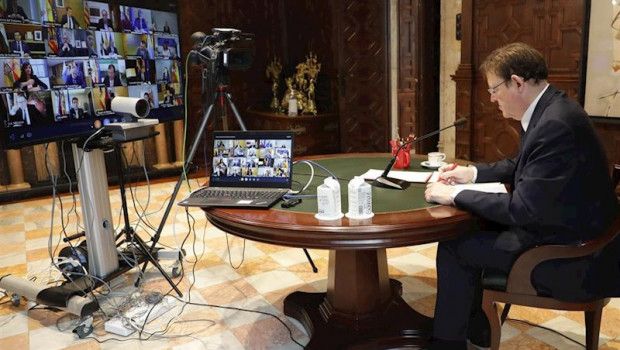 ep puig durante la videoconferencia