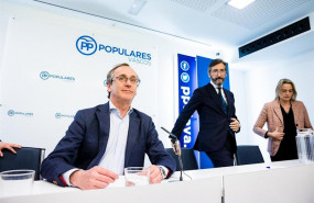 ep alfonso alonso el presidente del pp de alava inaki oyarzabal de miguel y la presidenta del pp de