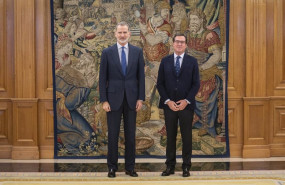ep archivo   el rey felipe vi y el presidente de la ceoe antonio garamendi en una audiencia en el