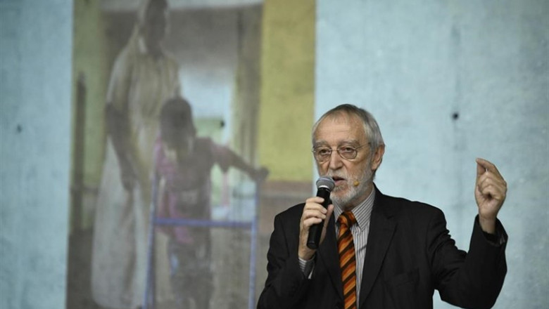 El director general de la Fundación Vicente Ferrer, Jordi Folgado Ferrer, interviene en la celebración del 50 aniversario de la fundación que dirige, en Madrid (España), a 20 de septiembre de 2019. | Oscar Cañas - Europa Press ep el director general de la fundacion vicente ferrer jordi folgado ferrer interviene en la