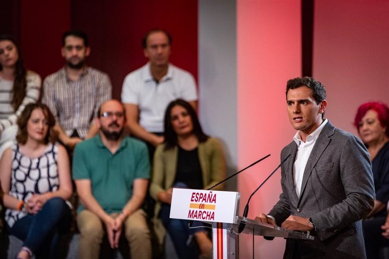 ep el lider de ciudadanos albert rivera en un acto de precampana en madrid