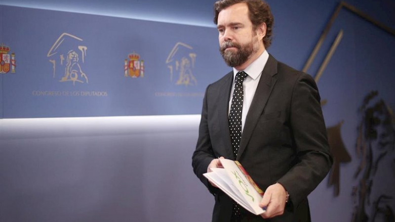 ep el portavoz de vox en el congreso ivan espinosa de los monteros a su llegada a la rueda de prensa