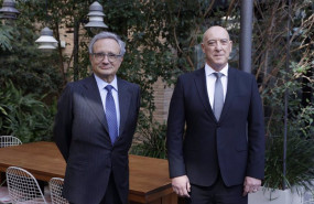 ep el presidente de celsa group rafael villaseca i y el consejero delegado de la siderurgica jordi