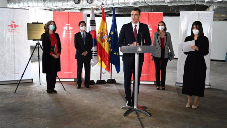 ep el presidente del gobierno pedro sanchez en la futura sede del instituto cervantes en seul ep el presidente del gobierno pedro sanchez en la futura sede del instituto cervantes en seul