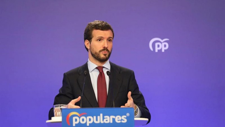 El presidente del Partido Popular, Pablo Casado | Marta Fernández Jara - Europa Press ep el presidente del partido popular pablo casado interviene en una rueda de prensa en la sede del