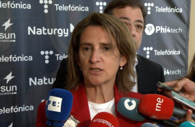 ep la ministra de transicion ecologica teresa ribera atiende a los medios en caceres tras participar