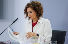 ep la vicepresidenta primera y ministra de hacienda maria jesus montero durante la rueda de prensa