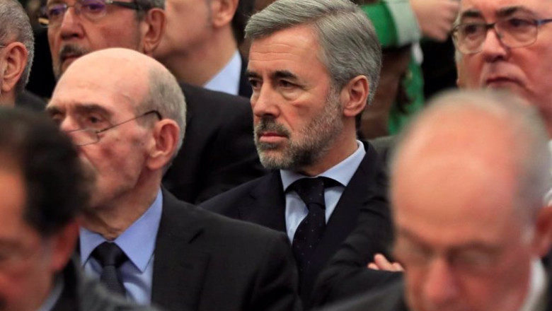 Archivo - El exministro del Interior Ángel Acebes durante la primera sesión del juicio por la salida a Bolsa de Bankia en 2011 que se celebra en la Audiencia Nacional de San Fernando de Henares (Madrid) | Pool - Archivo ep archivo el exministro del interior angel acebes durante la primera sesion del juicio por la