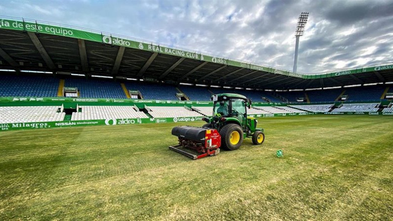 Césped del campo del Racing de Santander | RACING - Archivo ep cesped del campo del racing de santander