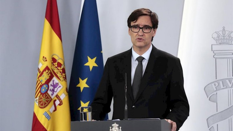 El ministro de Sanidad, Salvador Illa, durante su comparecencia en una rueda de prensa | Moncloa ep el ministro de sanidad salvador illa durante su comparecencia en una rueda de prensa