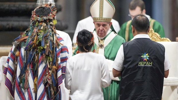 ep el papa francisco durante la celebracion del sinodo de la amazonia el pasado mes de octubre