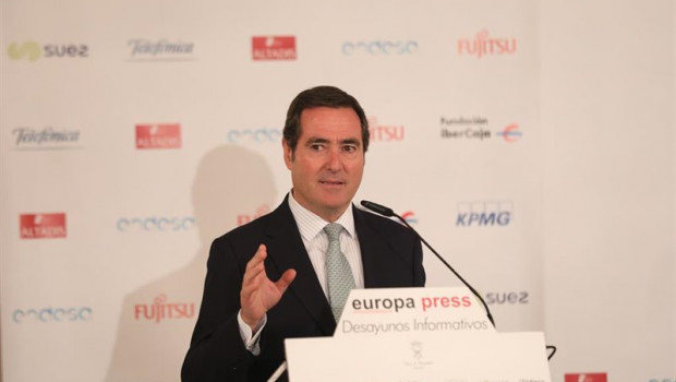 El presidente de la CEOE, Antonio Garamendi. | Marta Fernández Jara - Europa Press ep el presidente de la ceoe antonio garamendi durante su intervencion en los desayunos informativos