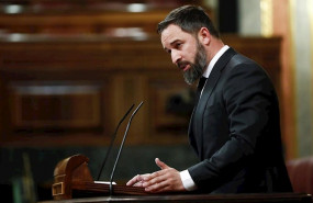 ep el presidente de vox santiago abascal durante su intervencion en el pleno del congreso que se
