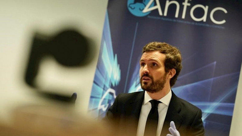 ep el presidente del pp pablo casado interviene en la sede de anfac ep el presidente del pp pablo casado interviene en la sede de anfac