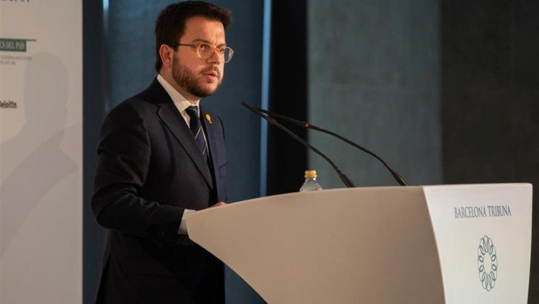 El vicepresidente y conseller de Economía del Govern, Pere Aragonés, en el almuerzo-conferencia en Barcelona Tribuna | DAVID ZORRAKINO / EUROPA PRESS - Archivo ep el vicepresidente y conseller de economia del govern pere aragones en el almuerzo-conferencia en