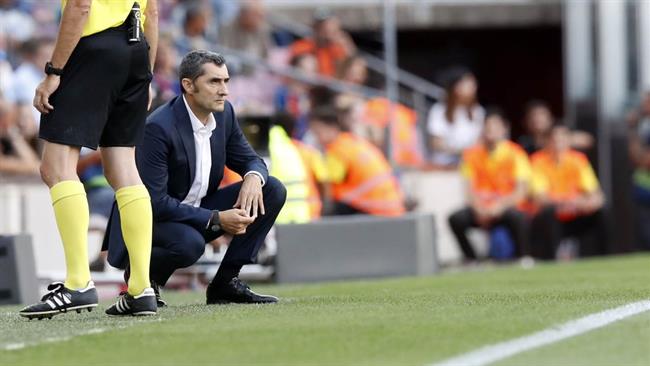 El entrenador español Ernesto Valverde, en u partido del Barça | @FCBARCELONA_ES ep entrenador espanol ernesto valverde enpartidobara