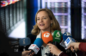 ep la ministra de economia en funciones nadia calvino ofrece declaraciones a los medios de