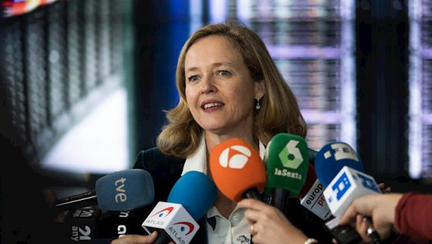 ep la ministra de economia en funciones nadia calvino ofrece declaraciones a los medios de