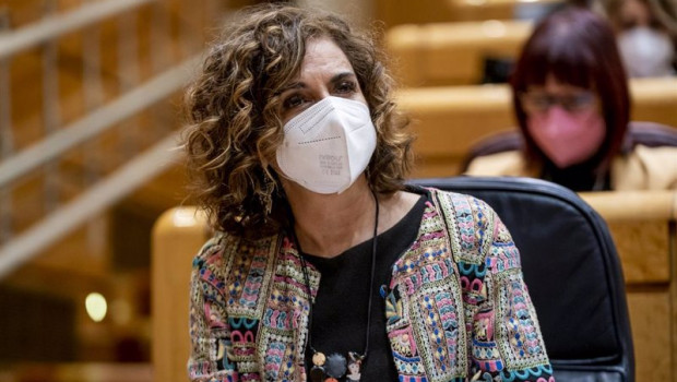 ep la ministra de hacienda maria jesus montero en una sesion de control al gobierno en el senado
