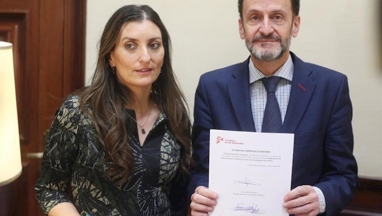 ep la portavoz de igualdad sara gimenez y el portavoz adjunto del grupo parlamentario de ciudadanos