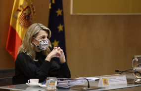 ep la vicepresidenta segunda y ministra de trabajo y economia social yolanda diaz en una reunion de