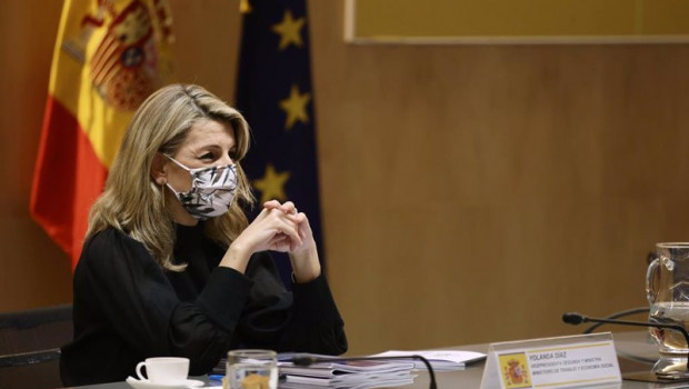 ep la vicepresidenta segunda y ministra de trabajo y economia social yolanda diaz en una reunion de