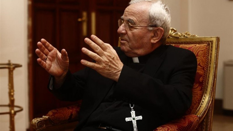 El nuncio del Papa en España, Renzo Fratini, durante una entrevista para Europa Press en la Nunciatura Apostólica en España. | EDUARDO PARRA- EUROPA PRESS ep nunciopapaespana renzo fratini duranteentrevistaeuropa pressla nunciatura apostolicaespana