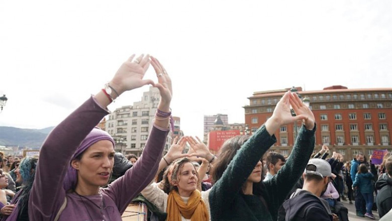 Participantes en las manifestaciones del Día Internacional de la Mujer | H.Bilbao - Europa Press ep participantes en las manifestaciones del dia internacional de la mujer
