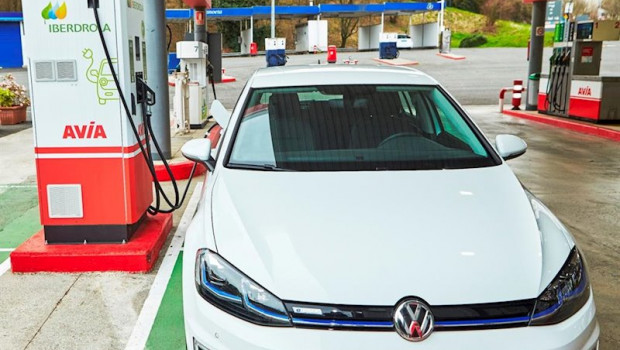 ep punto de recarga para vehiculo electrico de alianza entre iberdrola y avia