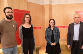 ep reunion entre la portavoz del psoe adriana lastra el secretario general del grupo socialista