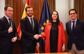 ep reunion entre pablo casado e ines arrimadas en el congreso