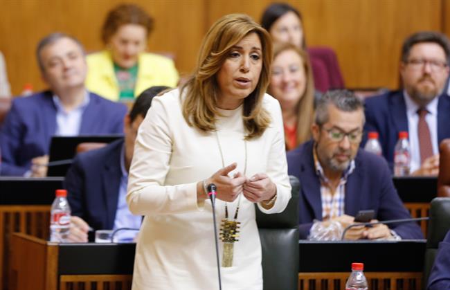Susana Díaz responde a la oposición en el Parlamento andaluz | EUROPA PRESS/EDUARDO BRIONES ep susana diaz respondela oposicionparlamento andaluz
